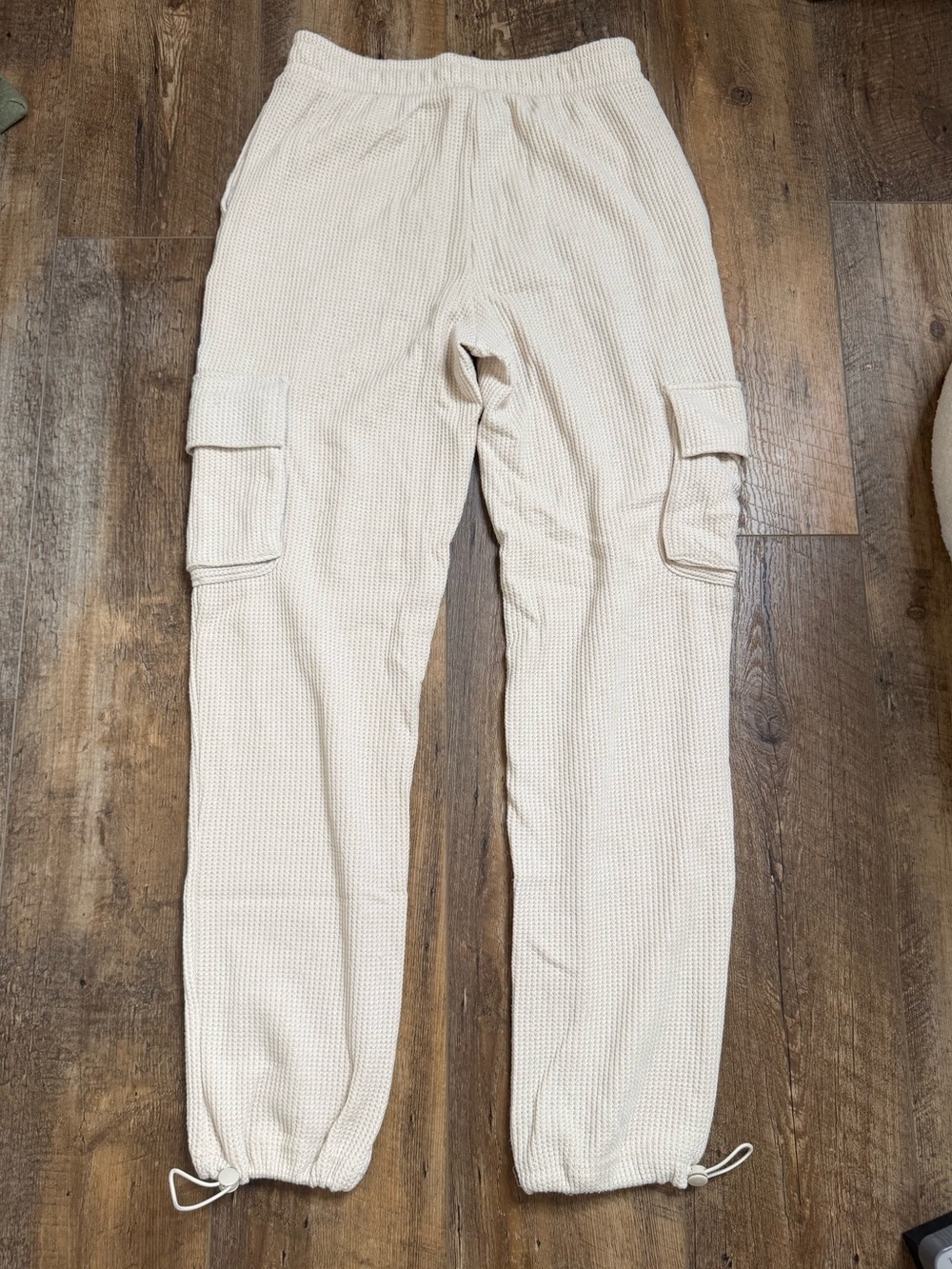 Waffle Knit Cargo Joggers, Size Small